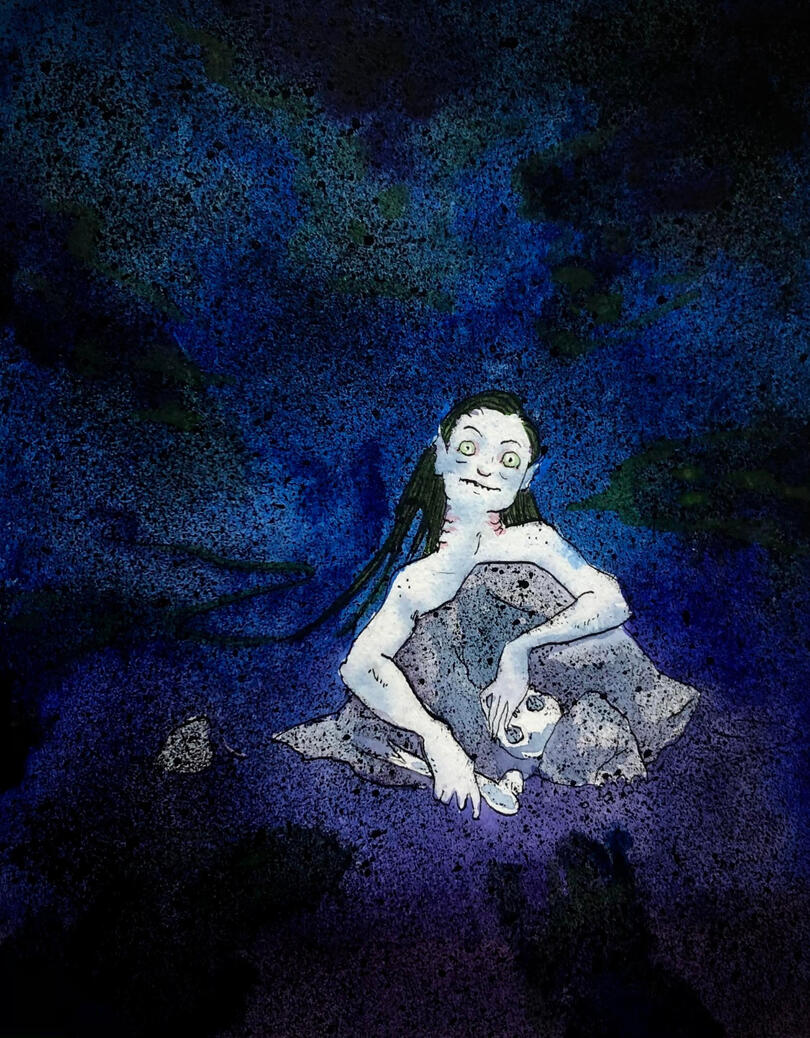 SIREN painting by heather a laurence illustration